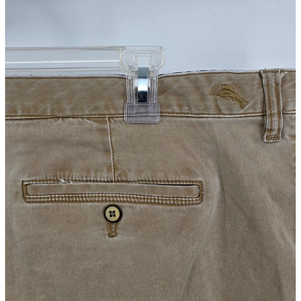 Tommy Bahama Mens Shorts Size 42 Khaki Boracay Chino Cotton Blend Stretch Casual - Picture 5 of 9